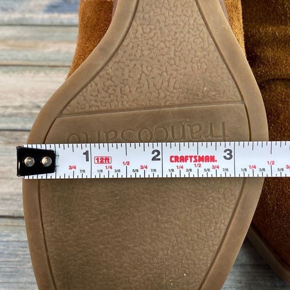 Franco Sarto Winston Brown Suede Wedge Heel Ankle Boot. - Picture 8 of 12